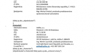 Dodatok č. 1 k Zmluve o dielo 